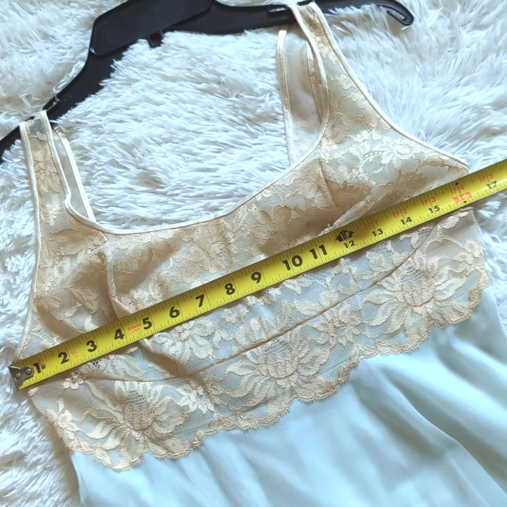 50s Vintage Vanity Fair 2 Piece Chemise Robe Lace Fairycore Peignoir Set 34 - Picture 14 of 16